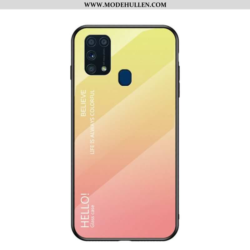 Hülle Für Samsung Galaxy M31 Gehärtetes Glas Hallo