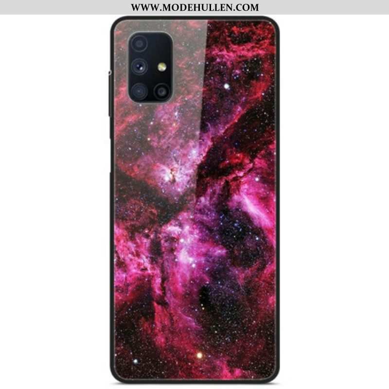 Hülle Für Samsung Galaxy M51 Rosa Gehärtetes Glas