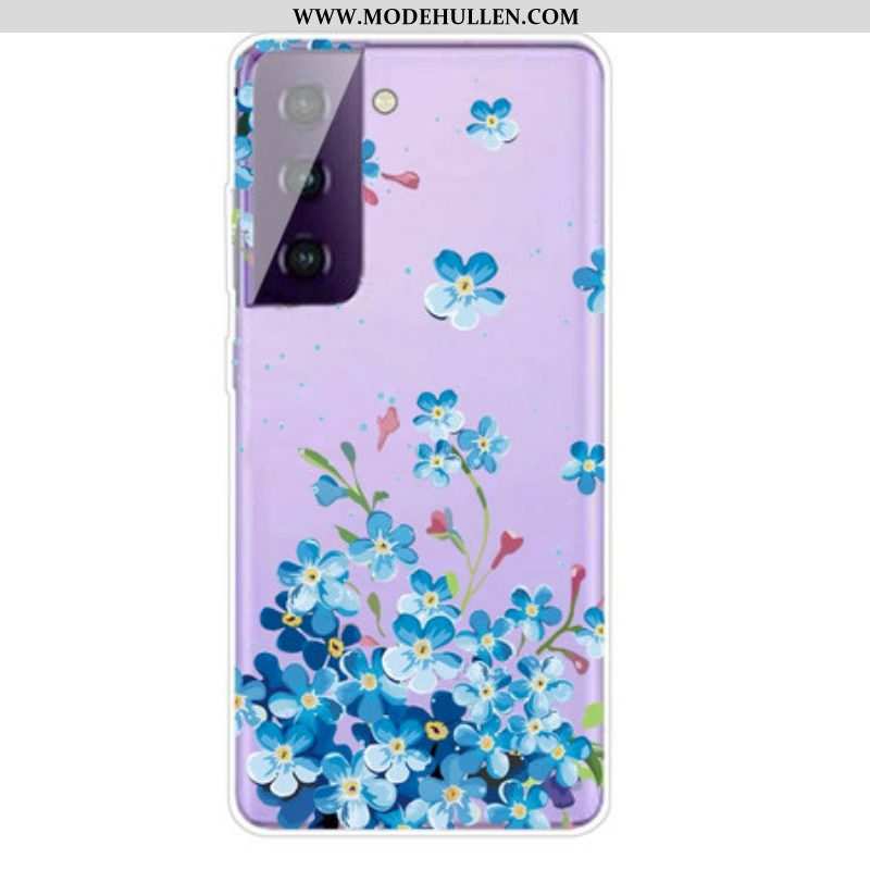 Hülle Für Samsung Galaxy S21 5G Blaue Blumen