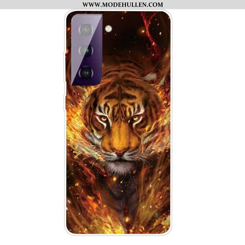 Hülle Für Samsung Galaxy S21 FE Flexibler Tiger