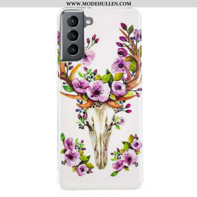 Hülle Für Samsung Galaxy S21 FE Fluoreszierender Blumenelch