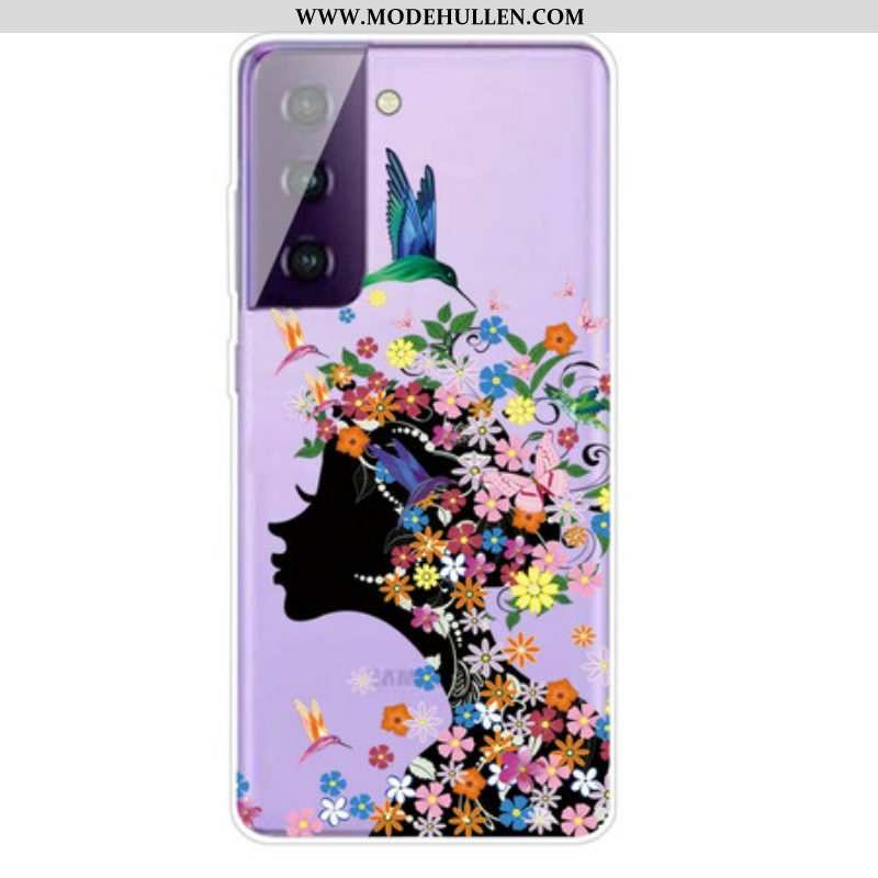 Hülle Für Samsung Galaxy S21 FE Hübscher Blumenkopf