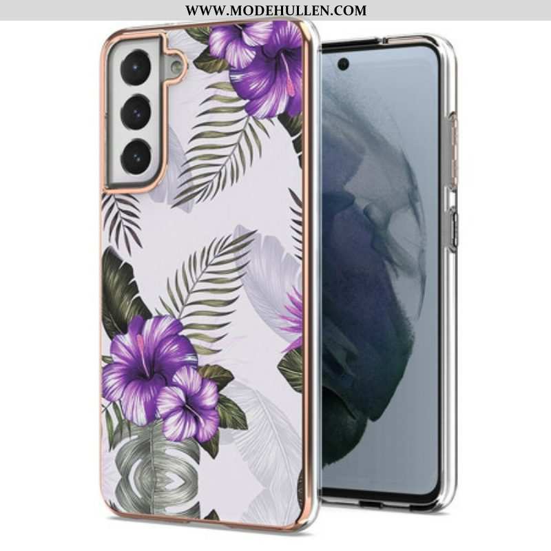Hülle Für Samsung Galaxy S21 FE Violette Blumen