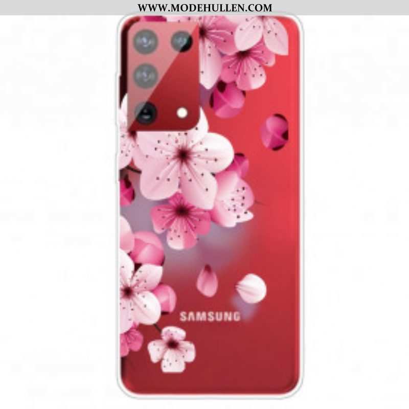 Hülle Für Samsung Galaxy S21 Ultra 5G Kleine Rosa Blumen