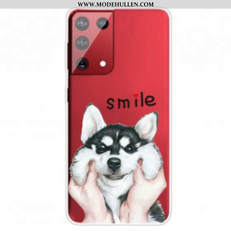 Hülle Für Samsung Galaxy S21 Ultra 5G Lächle Hund