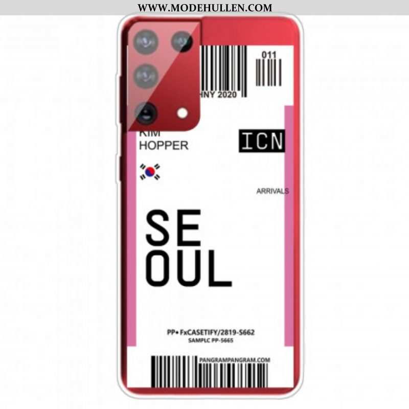 Hülle Für Samsung Galaxy S21 Ultra 5G Seoul-bordkarte