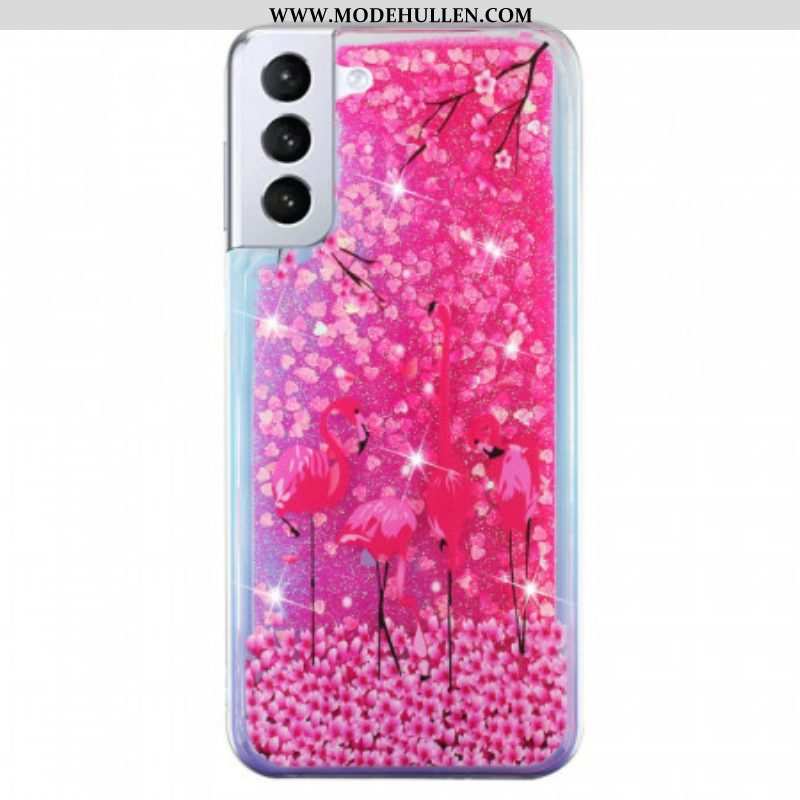 Hülle Für Samsung Galaxy S22 5G Flamingo-pailletten