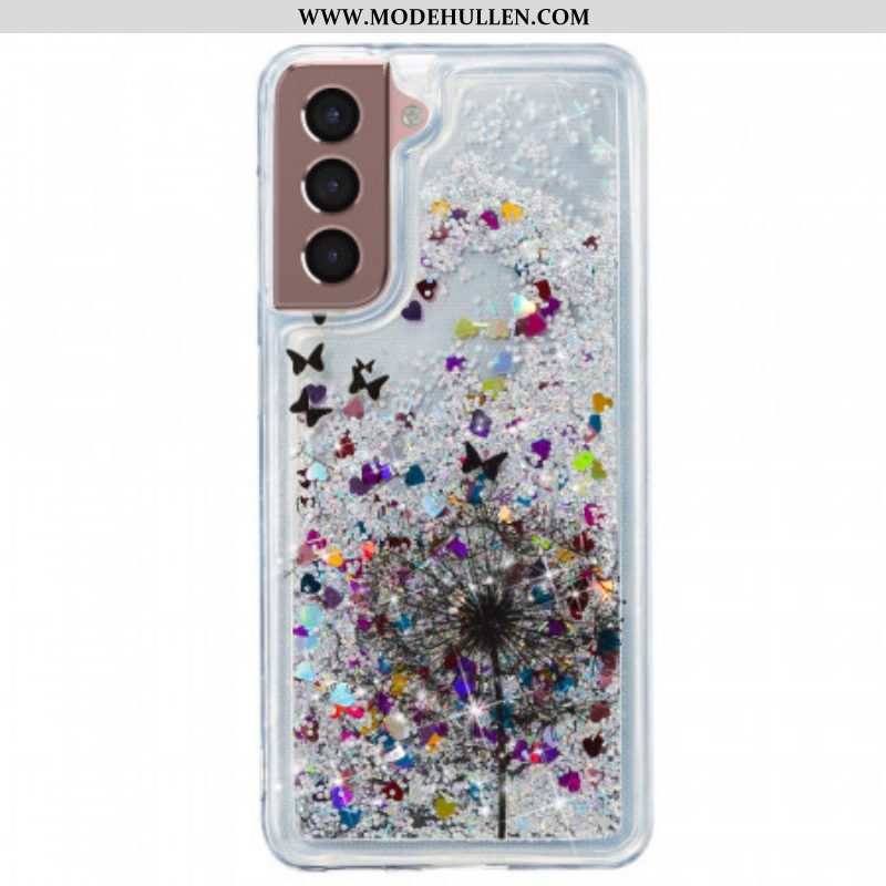 Hülle Für Samsung Galaxy S22 5G Glitzernder Löwenzahn