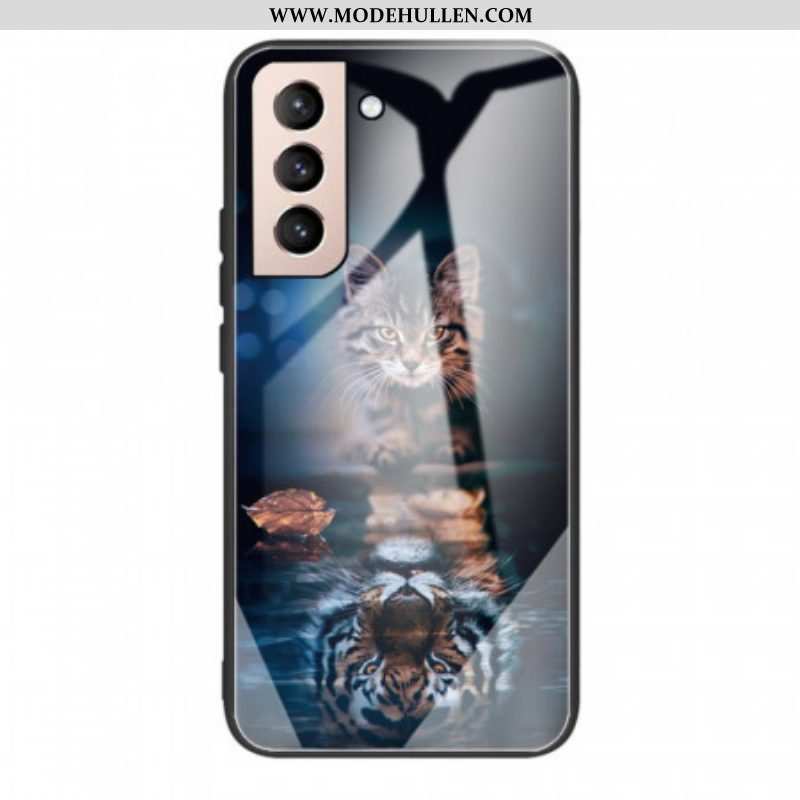 Hülle Für Samsung Galaxy S22 5G Mein Tiger Gehärtetes Glas