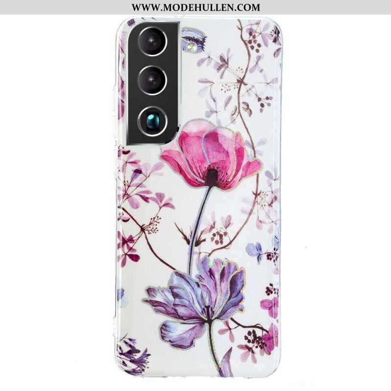 Hülle Für Samsung Galaxy S22 Plus 5G Marmorierte Blumen