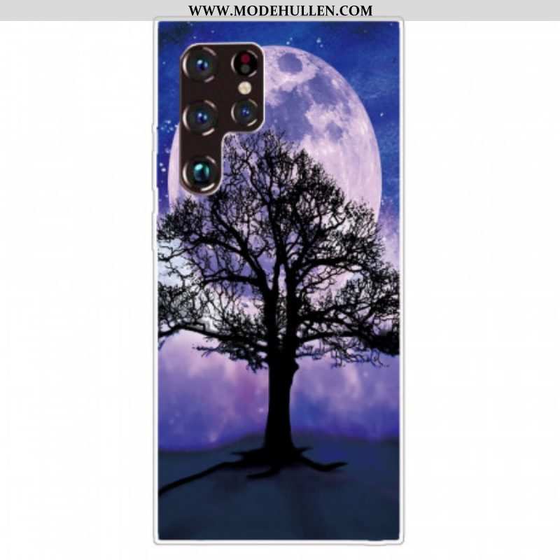 Hülle Für Samsung Galaxy S22 Ultra 5G Baum Und Mond