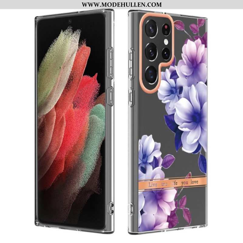 Hülle Für Samsung Galaxy S22 Ultra 5G Blumen Leben Das Leben. Das Sie Lieben