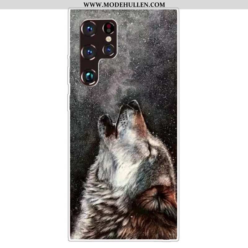 Hülle Für Samsung Galaxy S22 Ultra 5G Erhabener Wolf