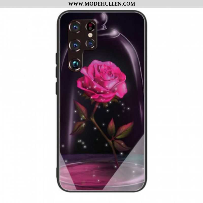Hülle Für Samsung Galaxy S22 Ultra 5G Magisches Rosa Gehärtetes Glas