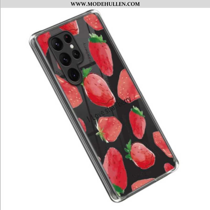 Hülle Für Samsung Galaxy S23 Ultra 5G Erdbeeren