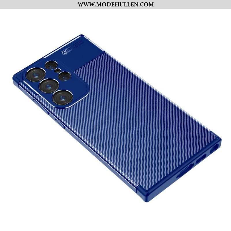 Hülle Für Samsung Galaxy S23 Ultra 5G Flexible Kohlefaser