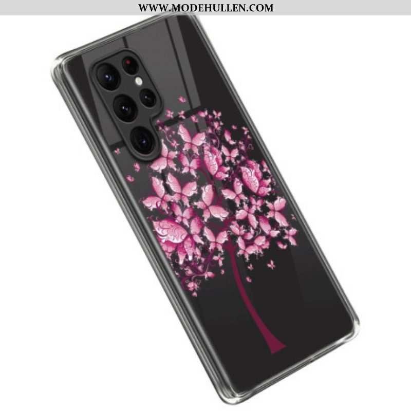 Hülle Für Samsung Galaxy S23 Ultra 5G Rosa Baum