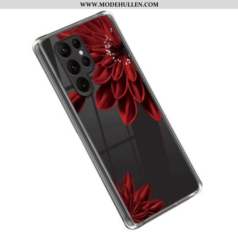 Hülle Für Samsung Galaxy S23 Ultra 5G Rote Blumen