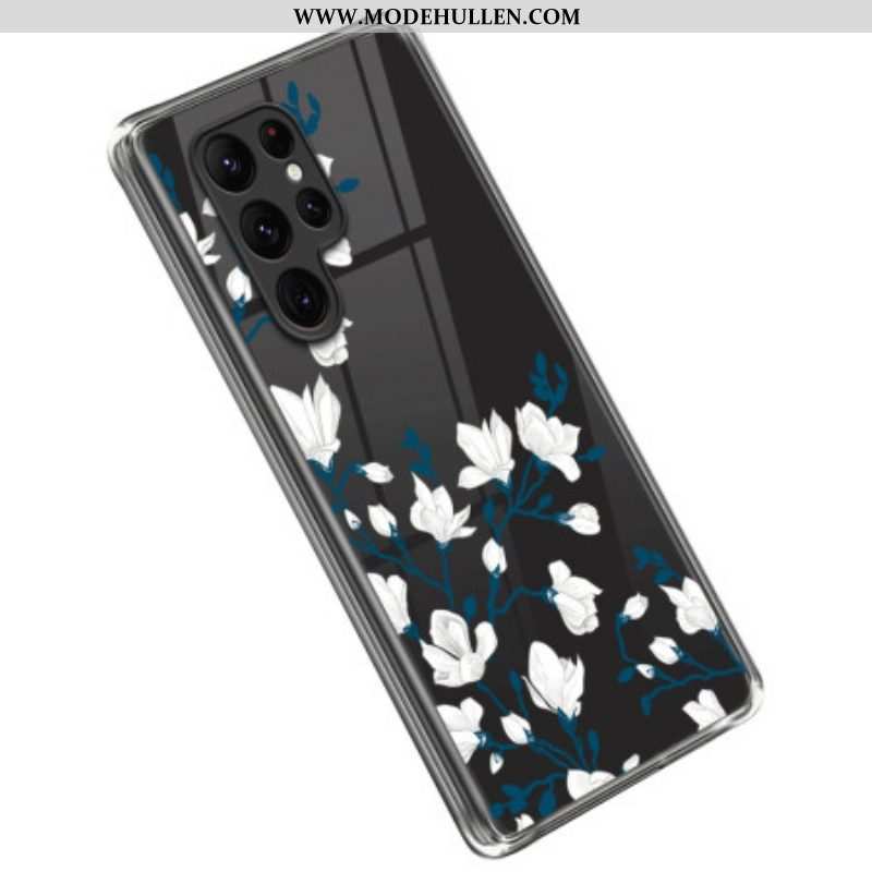 Hülle Für Samsung Galaxy S23 Ultra 5G Weiße Blumen