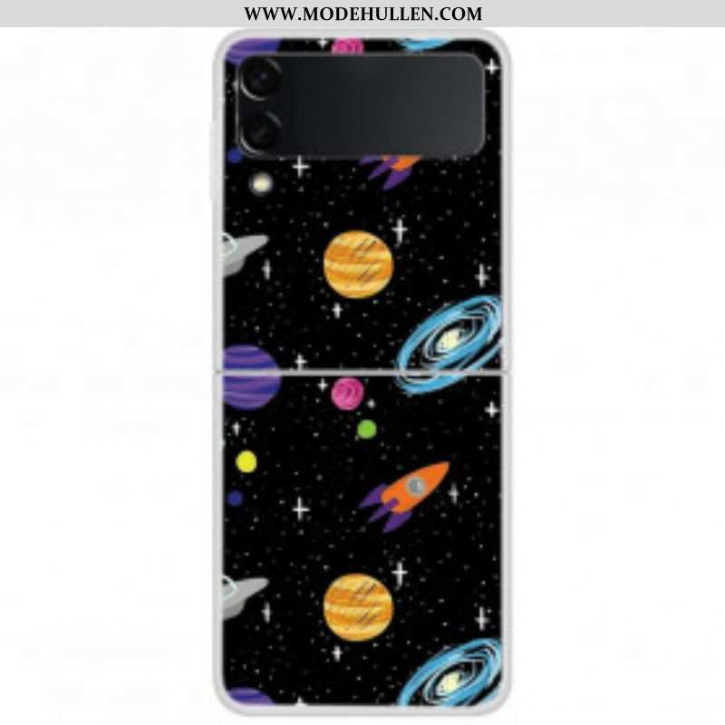 Hülle Für Samsung Galaxy Z Flip 3 5G Flip Case Planet Galaxie