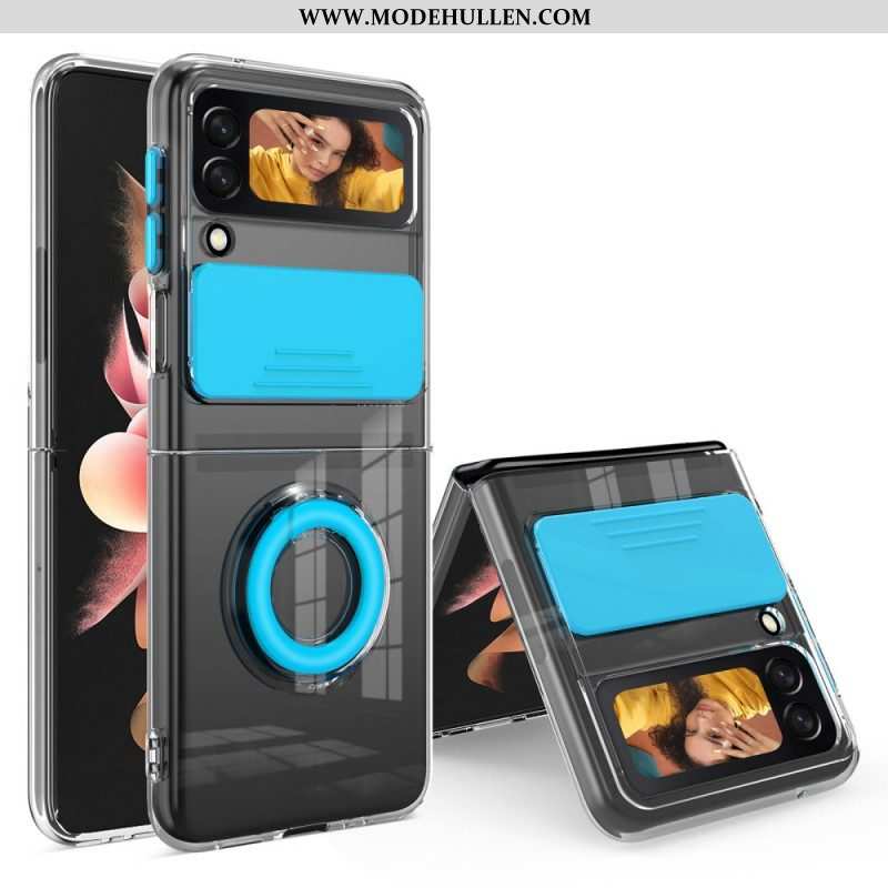 Hülle Für Samsung Galaxy Z Flip 3 5G Flip Case Ring Und Abdeckung Des Fotomoduls