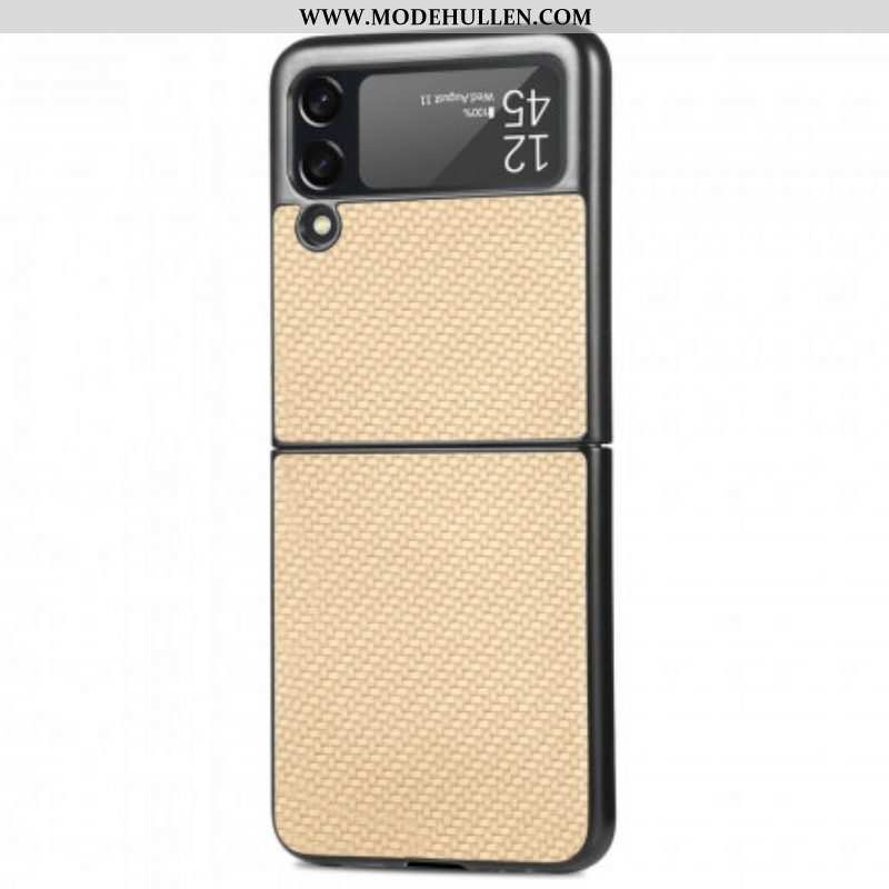 Hülle Für Samsung Galaxy Z Flip 3 5G Flip Case Strukturierte Kohlefaser