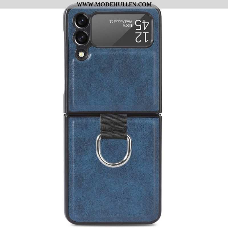 Hülle Für Samsung Galaxy Z Flip 3 5G Flip Case Vintage-lederstil Mit Ring