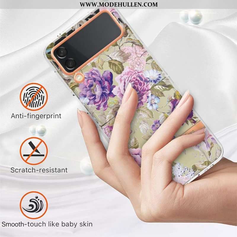 Hülle Für Samsung Galaxy Z Flip 4 Flip Case Blumen-