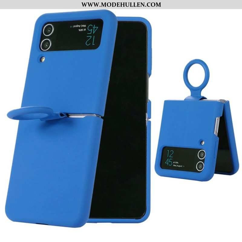 Hülle Für Samsung Galaxy Z Flip 4 Flip Case Flüssigsilikon Mit Ring