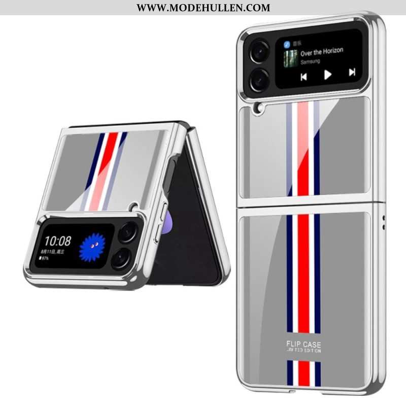 Hülle Für Samsung Galaxy Z Flip 4 Flip Case Gkk Tricolor Gehärtetes Glas