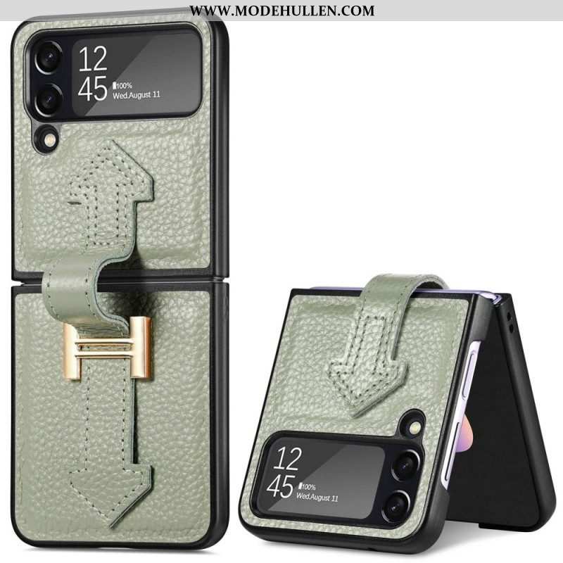 Hülle Für Samsung Galaxy Z Flip 4 Flip Case Leder Und Anhänger