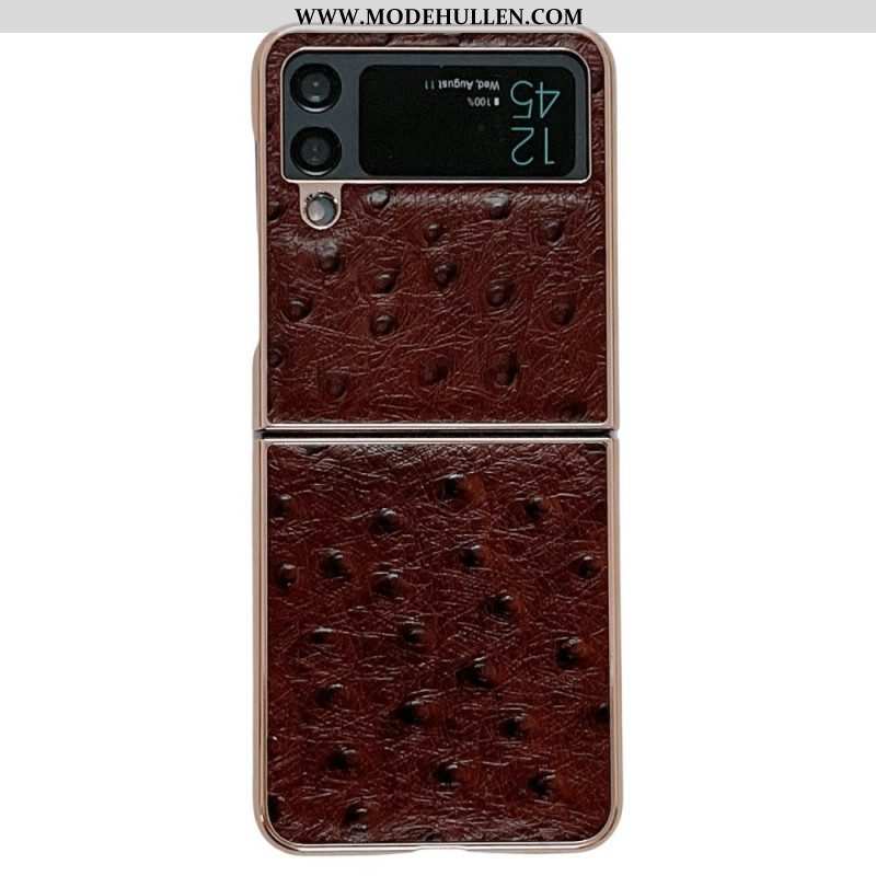 Hülle Für Samsung Galaxy Z Flip 4 Flip Case Straußenstil