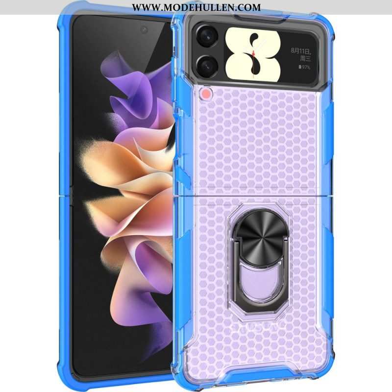 Hülle Für Samsung Galaxy Z Flip 4 Flip Case Wabe Mit Ringunterstützung