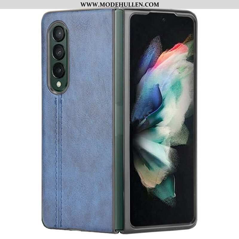 Hülle Für Samsung Galaxy Z Fold 3 5G Couture-ledereffekt