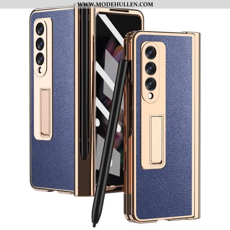 Hülle Für Samsung Galaxy Z Fold 3 5G Multifunktions-litschi-leder