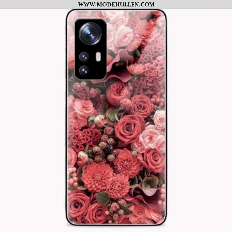 Hülle Für Xiaomi 12 / 12X Rosenblüten Aus Gehärtetem Glas