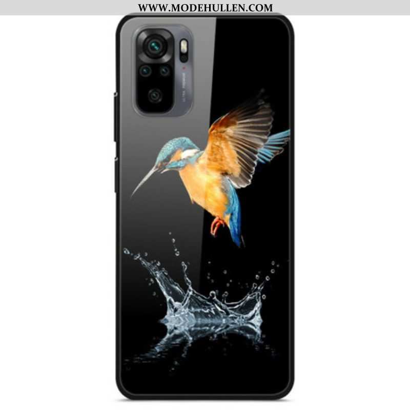 Hülle Für Xiaomi Redmi Note 10 / 10S Kronenvogel Aus Gehärtetem Glas
