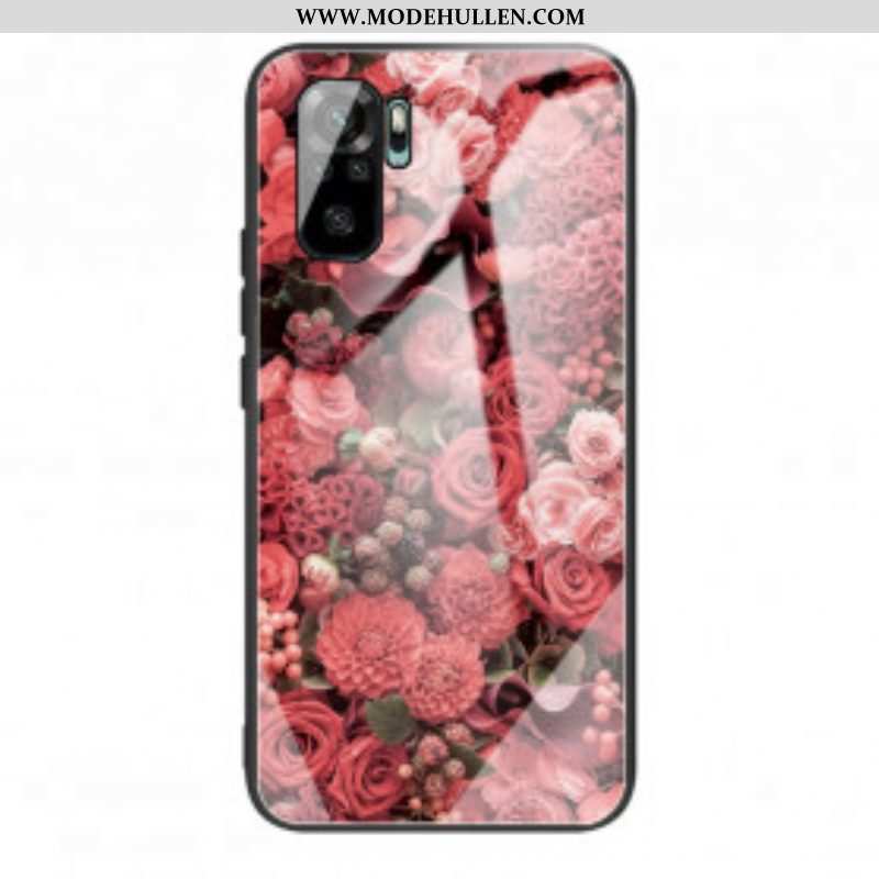 Hülle Für Xiaomi Redmi Note 10 / 10S Rosenblüten Aus Gehärtetem Glas