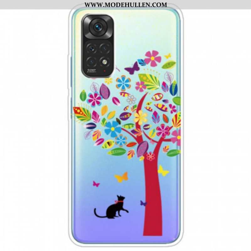 Hülle Für Xiaomi Redmi Note 11 / 11S Katze Unter Dem Bunten Baum