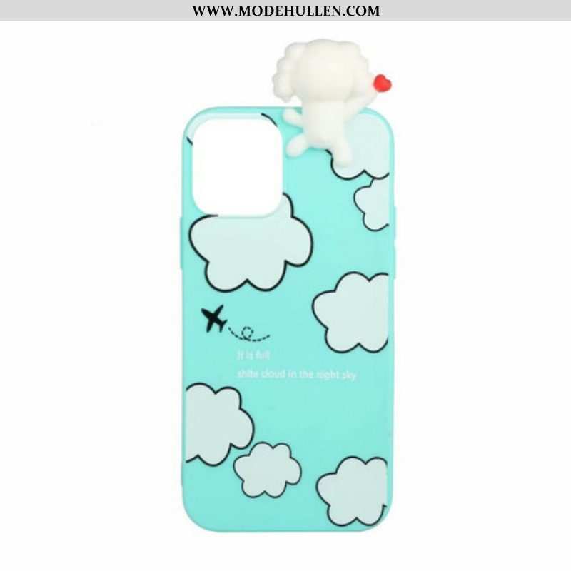 Hülle Für iPhone 13 Mini 3d-hund In Den Wolken