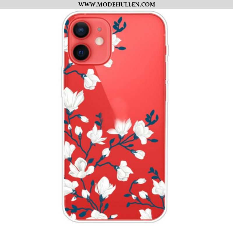 Hülle Für iPhone 13 Mini Weiße Blumen