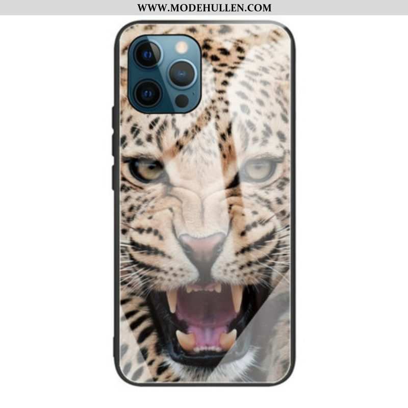 Hülle Für iPhone 13 Pro Gehärtetes Leopardenglas