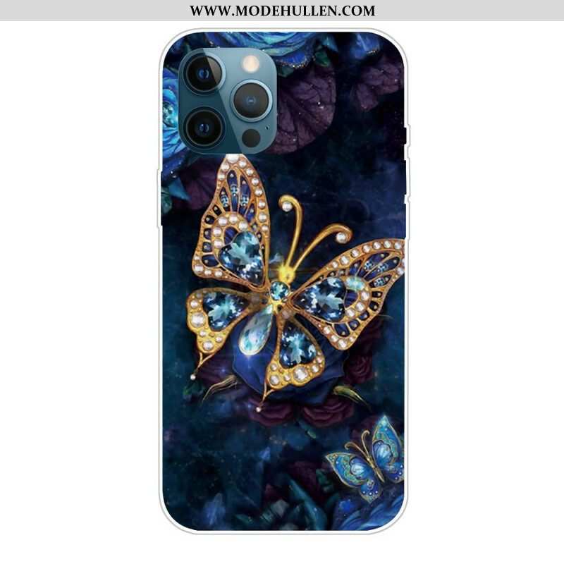 Hülle Für iPhone 13 Pro Max Blaue Schmetterlinge