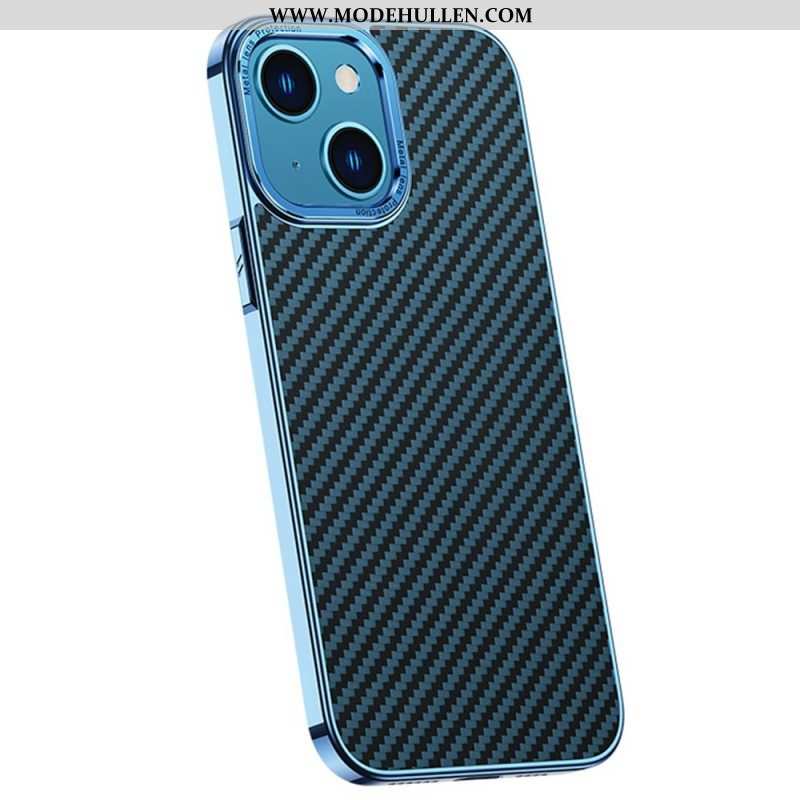 Hülle Für iPhone 14 Kunstleder-carbonfaser-textur