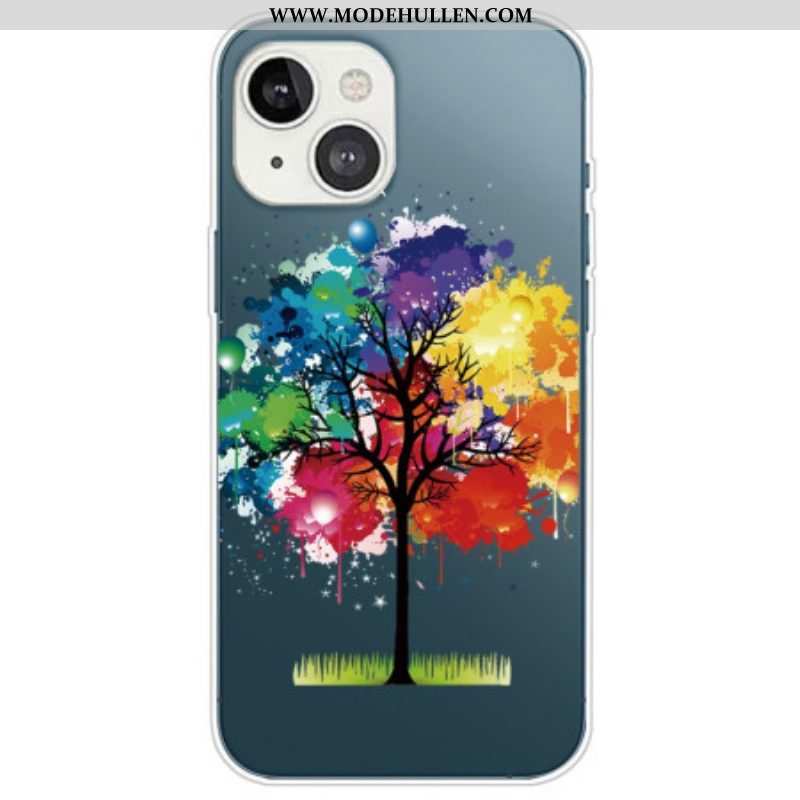 Hülle Für iPhone 14 Plus Nahtloser Aquarellbaum