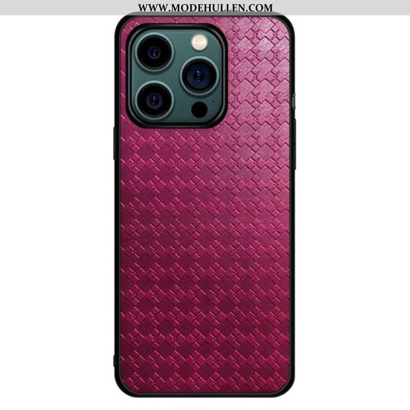 Hülle Für iPhone 14 Pro Gewebtes Kunstleder