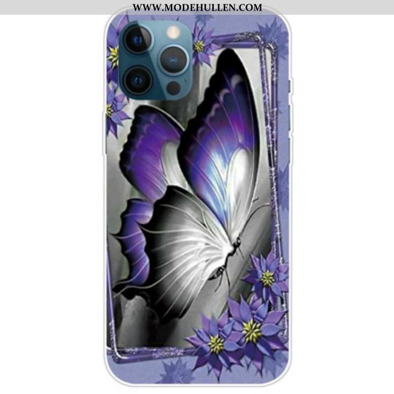 Hülle Für iPhone 14 Pro Max Lila Schmetterling