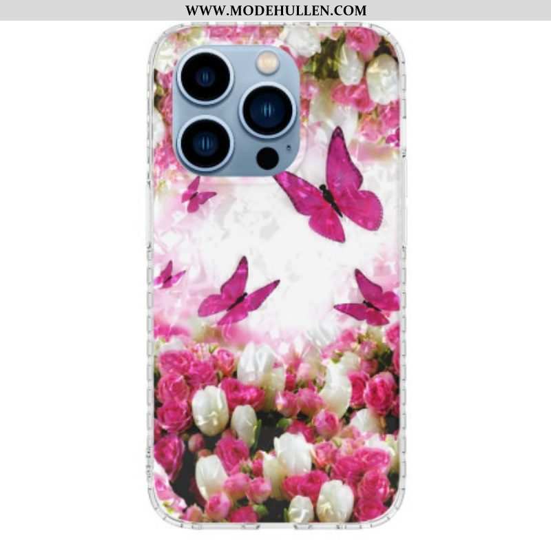 Hülle Für iPhone 14 Pro Max Stilvolle Schmetterlinge