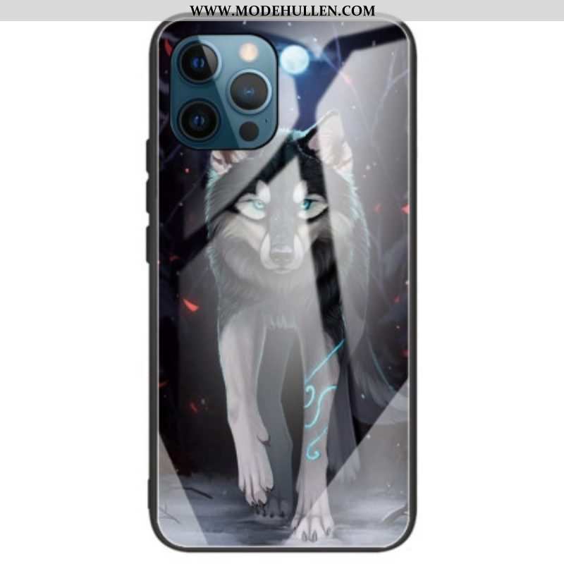 Hülle Für iPhone 14 Pro Max Wolf Aus Gehärtetem Glas