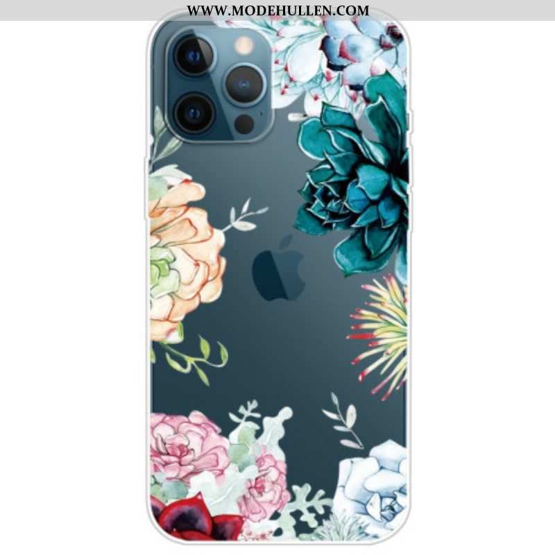 Hülle Für iPhone 14 Pro Nahtlose Aquarellblumen